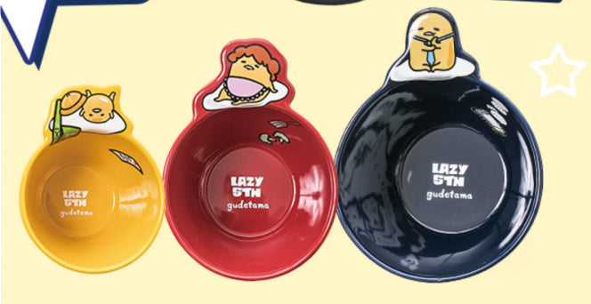 Sanrio Gudetama Legends Of Lazy Taiwan Watsons Limited 3 Ceramics Bowl Set