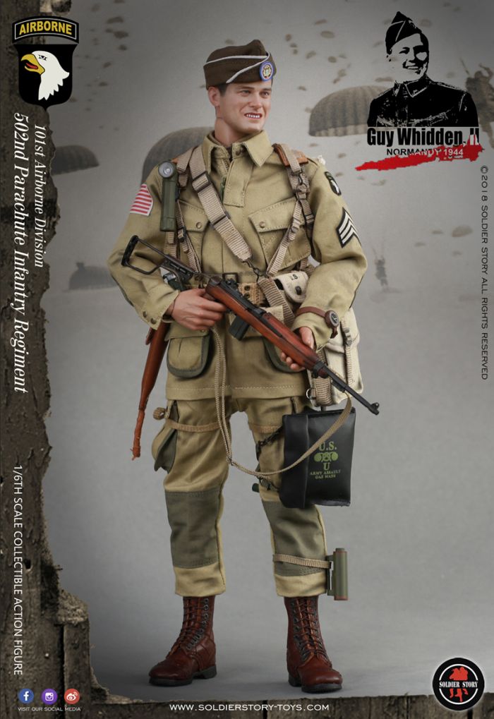 Soldier Story 1/6 12" SS110 Normandy 1944 502nd parachute Infantry Regiment 101st Airborne Division Guy Whidden II Action Figure