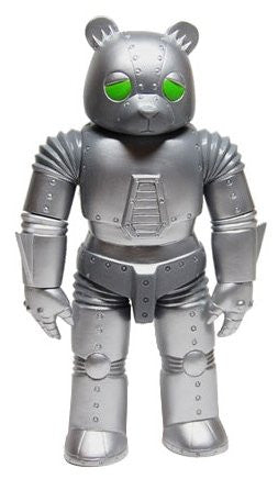 Intheyellow 2008 Luke Chueh Mecha Sad Bear Kaiju 6" Silver Ver Vinyl Figure - Lavits Figure
 - 1