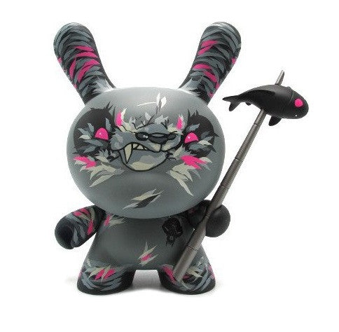 Kidrobot 2012 Angry Woebots Dunny Shadow Friend Angry Woebots Grey Ver 8" Vinyl Figure - Lavits Figure
